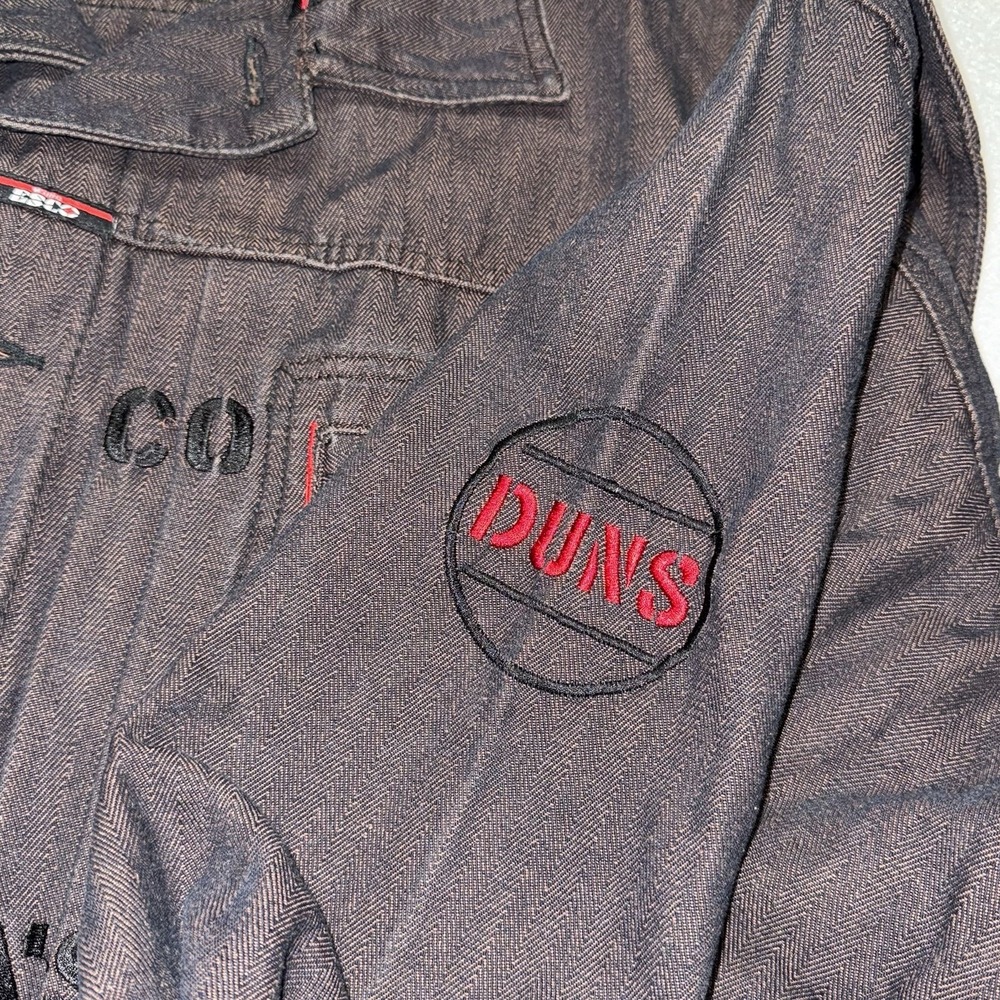 Willie Esco DUNS Jacket Mens 3XL XXXL Brown Denim Utility Baggy‎ Coat Y2K - Picture 9 of 14